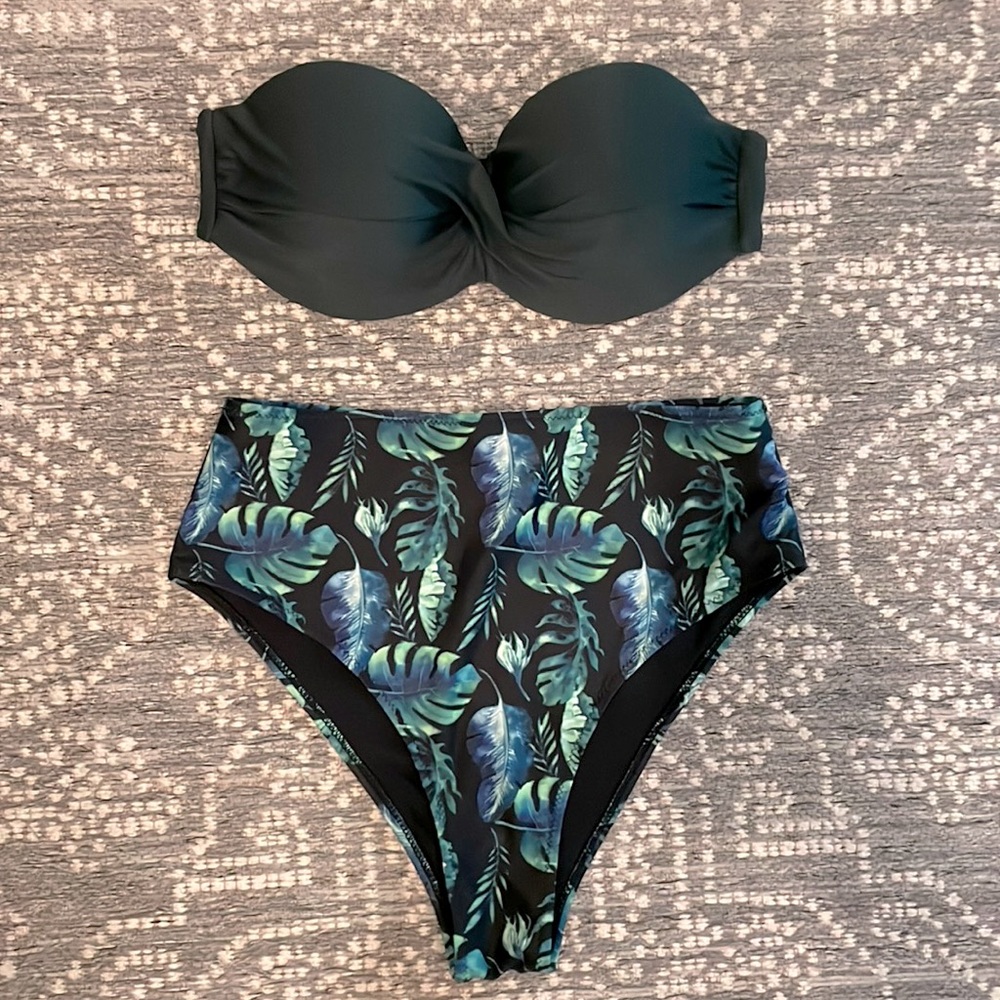 Tropical high waist bikini